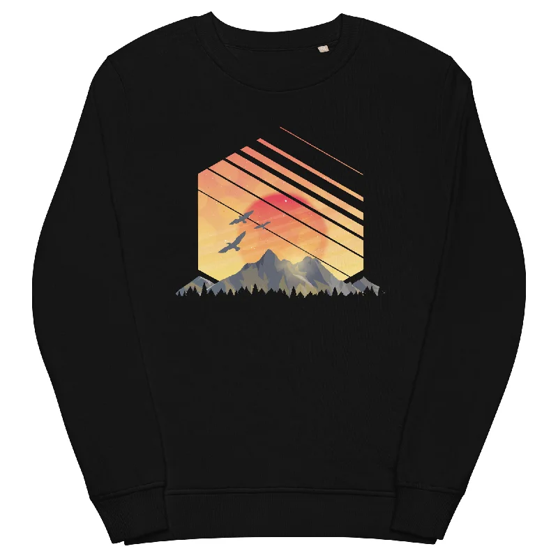 Sonnenaufgang Alpen - Unisex Premium Organic Sweatshirt Warm Fleece Sweatshirts