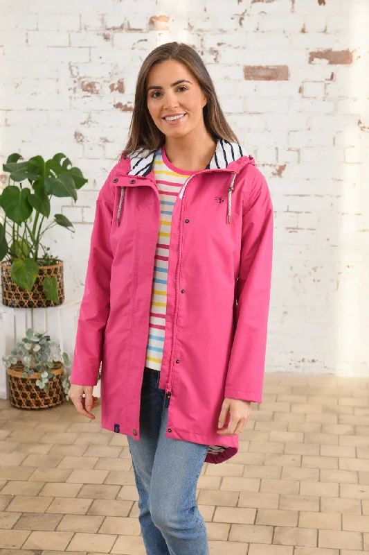 Long Beachcomber Jacket in Pink Women's travel-friendly jackets