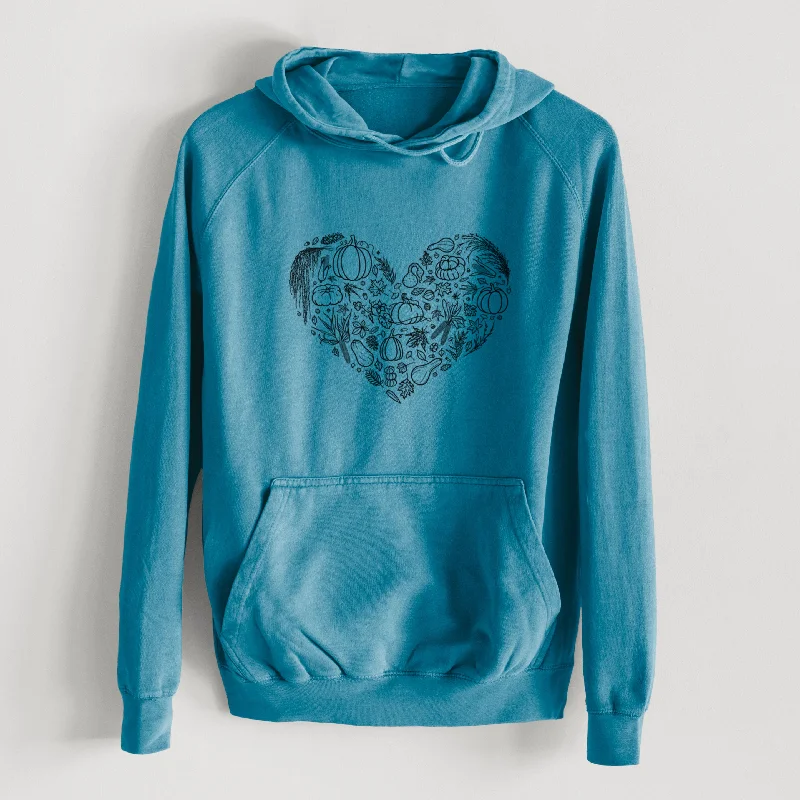 Heart Full of Fall  - Mid-Weight Unisex Vintage 100% Cotton Hoodie Hoodies & Sweatshirts Fashion