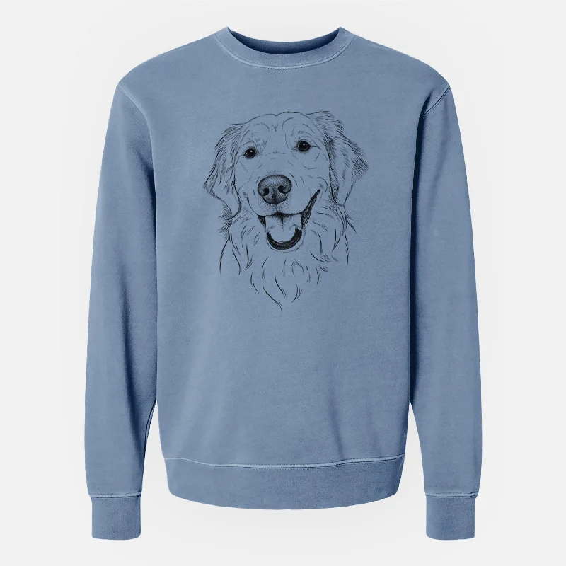 Bare Maple the Golden Retriever - Unisex Pigment Dyed Crew Sweatshirt Bold Hoodie Sweatshirt