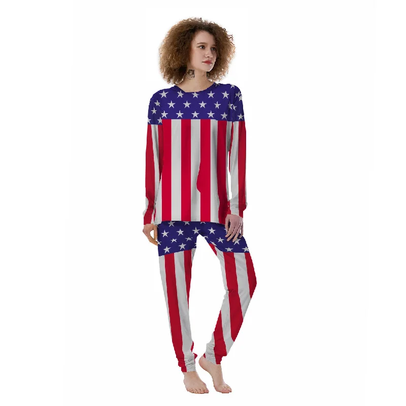 American Military Flag Print Women's Pajamas Camisole pajama sets