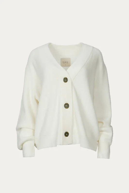 Lang Cardigan In Ivory Discounted sweaters