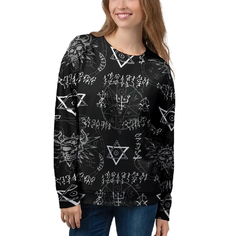 Witch Sign Print Women's Sweatshirt Moisture-wicking sweaters