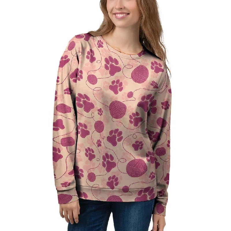 Yarn Paw Print Women's Sweatshirt Adidas sweaters