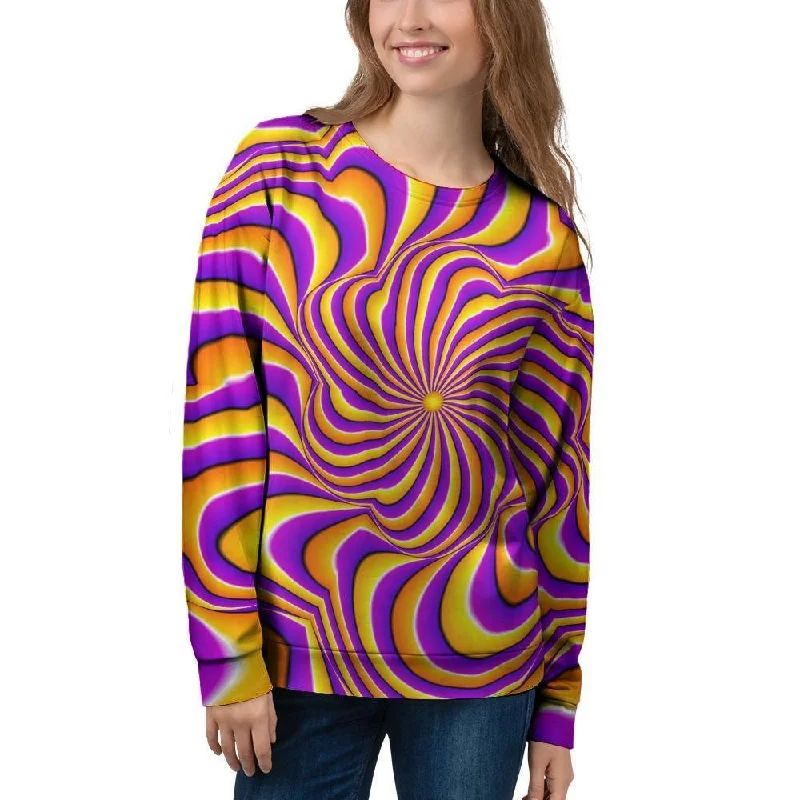 Yellow and purple spin illusion. Women's Sweatshirt Classic sweaters