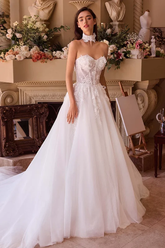 Andrea & Leo WL041 Dress Strapless Lace & Tulle Wedding Ball Gown Glamorous Wedding Dress