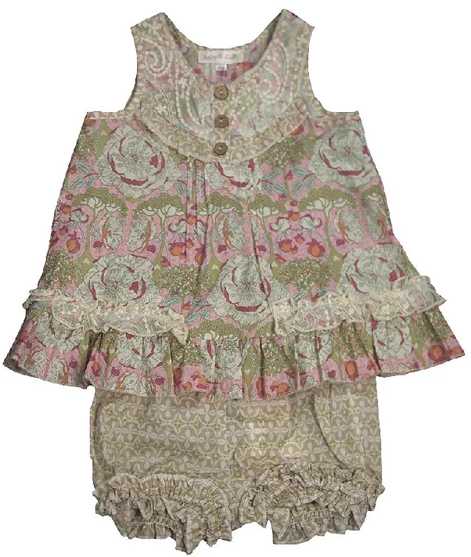 Baby Sara Infant Baby Girls Sleeveless 2 Piece Floral Dress, 32259 Garden party floral dresses