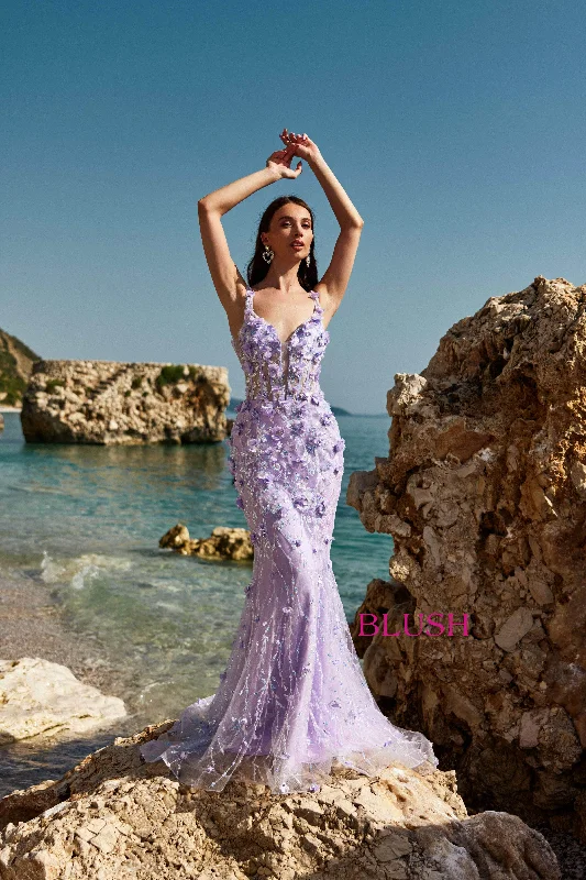 Blush by Alexia Designs 12142 - 3D Floral Mermaid Gown Designer floral dresses