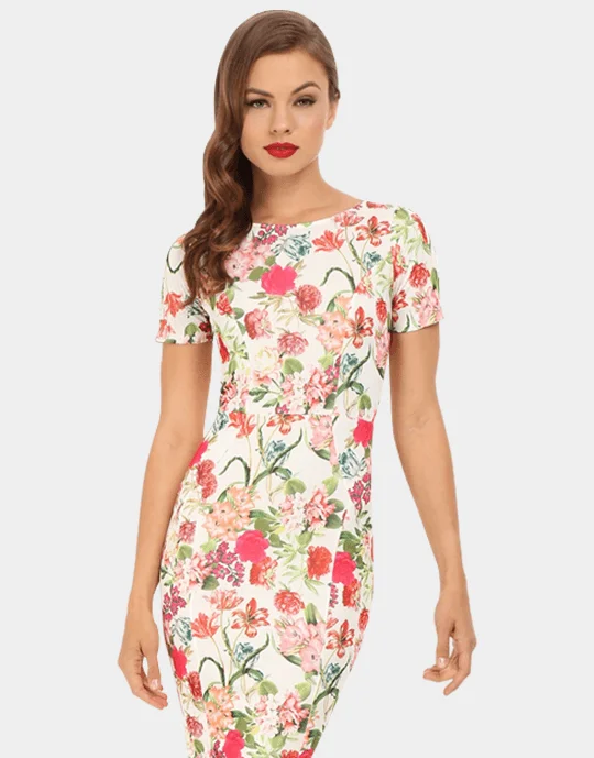 Flower Floral Dupioni Dress H&M floral dresses