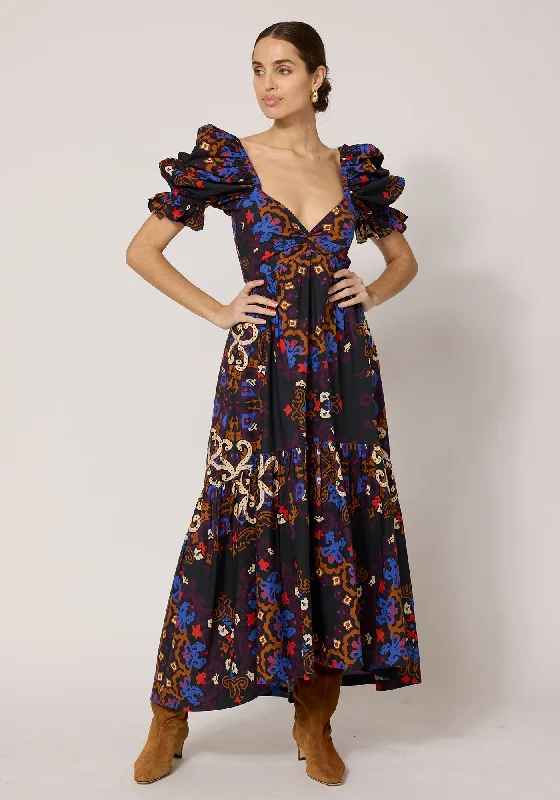 Jewel Ankle Dress Venezia Print Flowy floral dresses