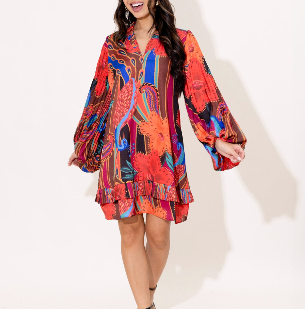 Liza Dress Floral Cascade Wrap floral dresses