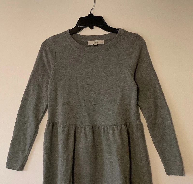 Dress Casual Short By Loft In Grey, Size: Xxs Mini Skirt Trendy