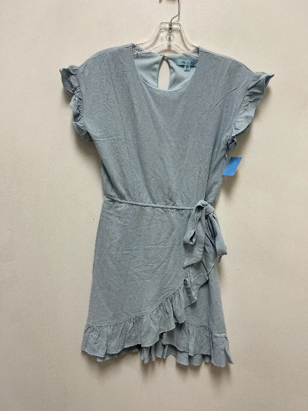 Dress Casual Short By She + Sky In Blue, Size: M Leather Mini Skirt