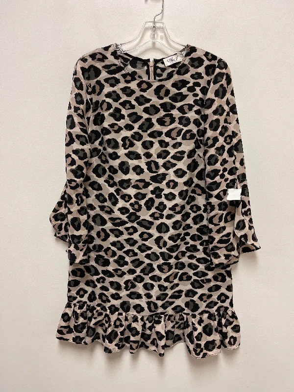 Animal Print Dress Casual Midi Eliza J, Size M Plain Midi Skirt