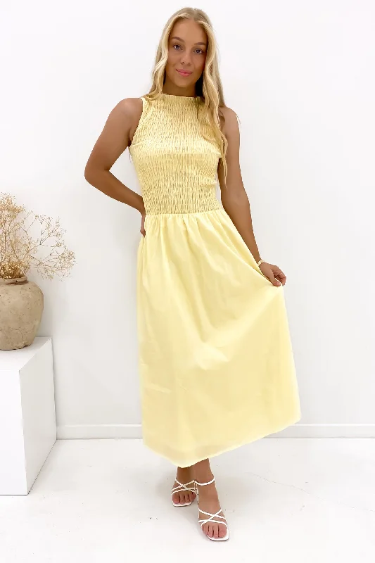 Karina Midi Dress Yellow Midi Skirt Fashion