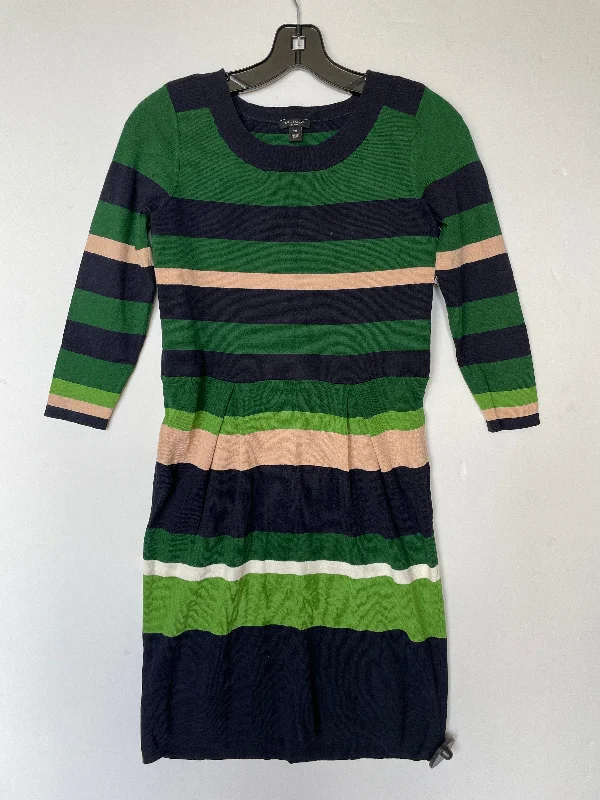 Striped Pattern Dress Casual Midi Ann Taylor, Size Petite   Xs Elegant Midi Skirt